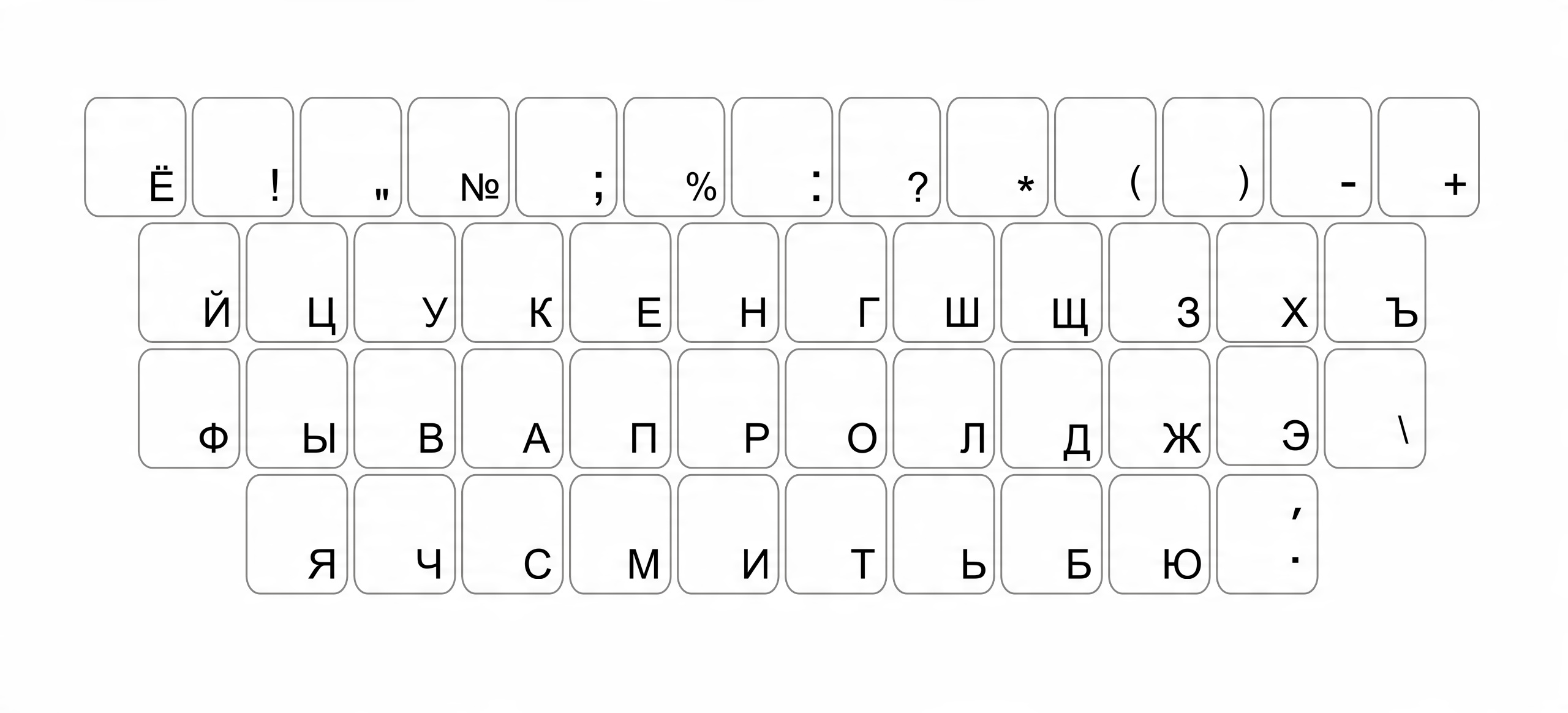 Клавиатура распечатать на бумаге а4