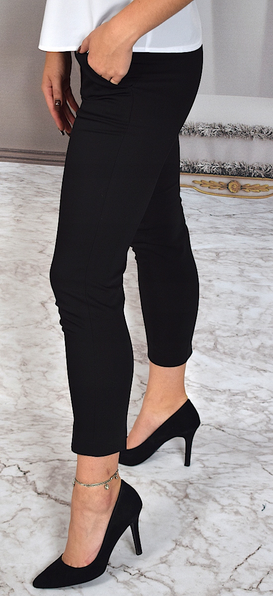 ELEGANCKIE SPODNIE CYGARETKI SIGMA KOLORY 7/8 36 Stan (wysokość w pasie) wysoki