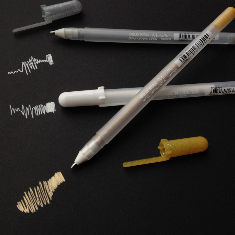 Długopis żelowy srebrny SAKURA GELLY ROLL 08 Marka Sakura