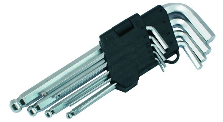 

Imbusy Cr-v Sześciokątne 9szt Zestaw Kluczy Kulka