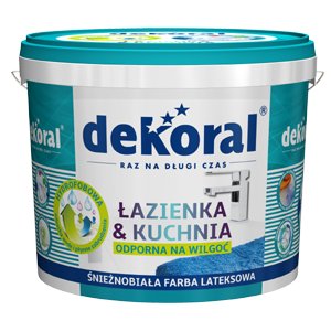 

Farba Biała Dekoral Gruntująca Kuchnia Łazienka 1L
