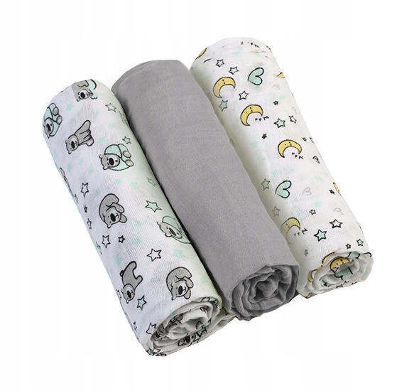 

Babyono Pieluszki muślinowe 3szt. 348/01 szare