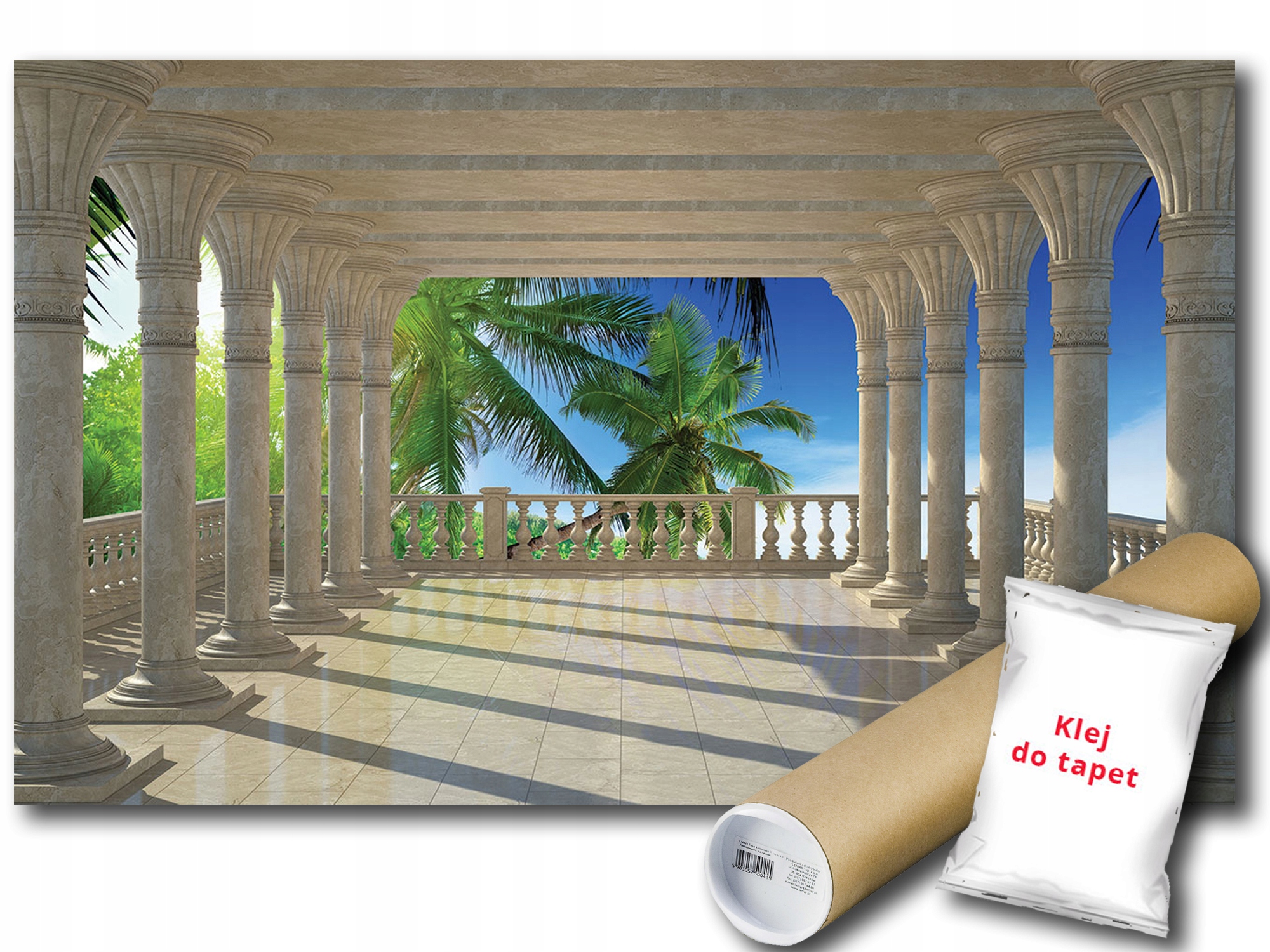 Fototapeta Kolumnada Palmy 3C F2XL 312x219 F1361