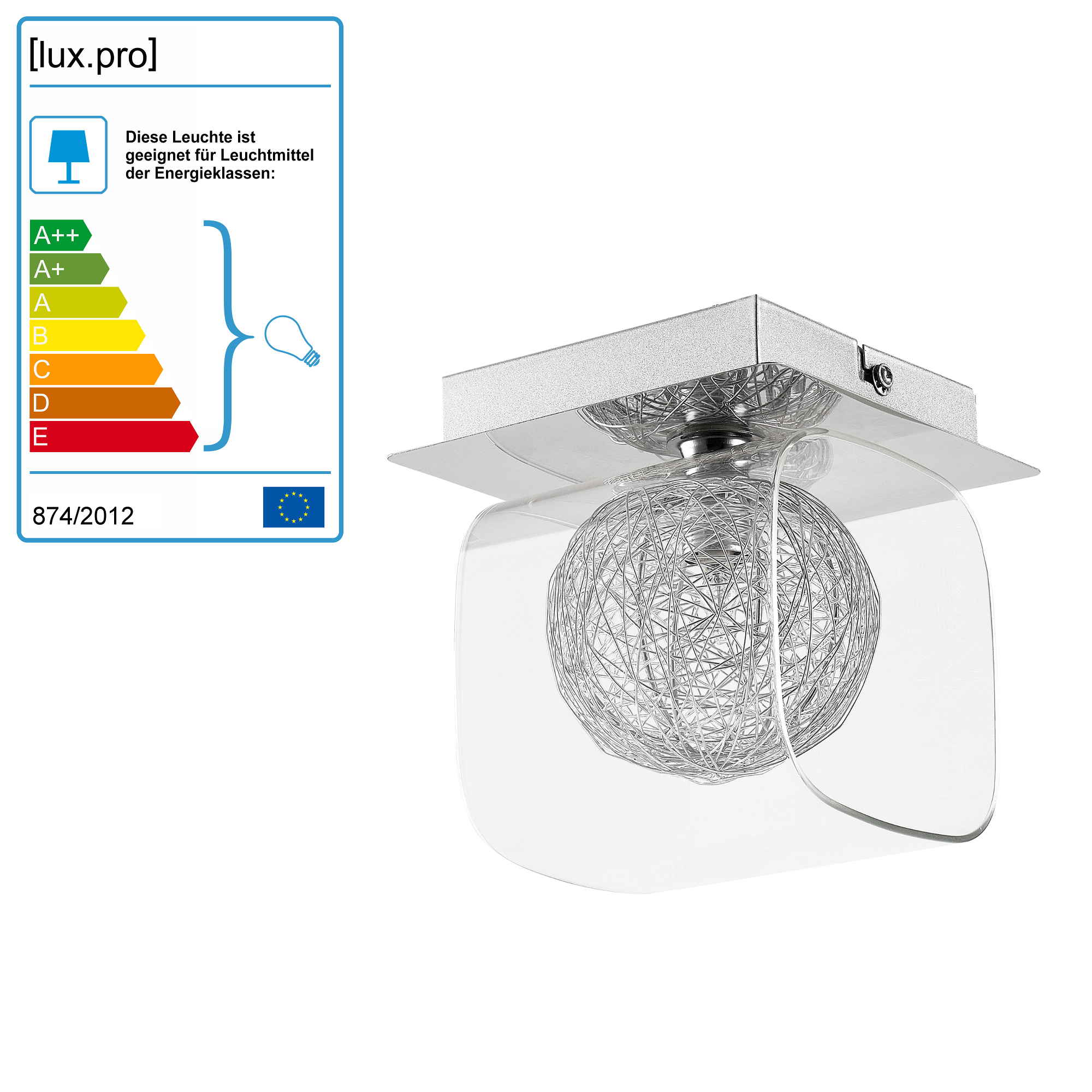 LAMPA SUFITOWA Lux.Pro ALINA ŻYRANDOL PLAFON CHROM EAN (GTIN) 4260264775021