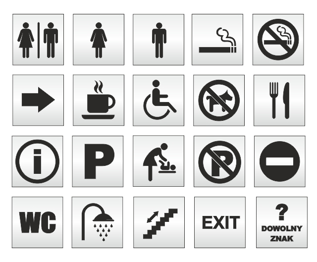 Znak piktogram Zakaz Palenia! 10 x 10 cm Marka Graveric