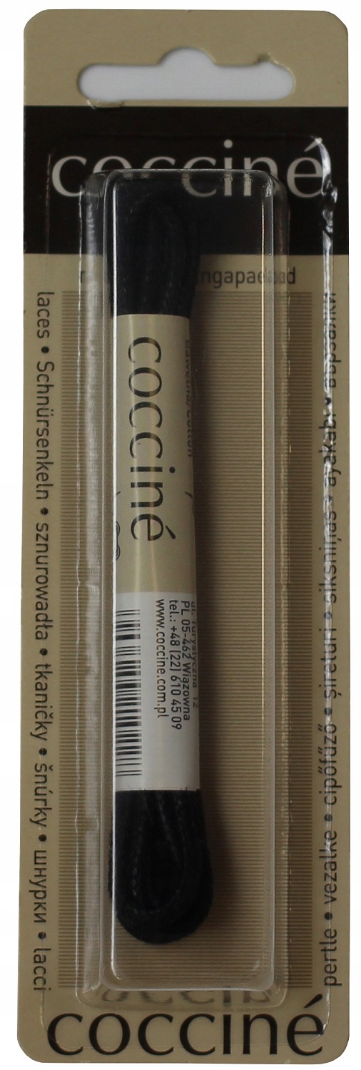 

Sznurowadła woskowane 75cm 2mm- Czarne Coccine