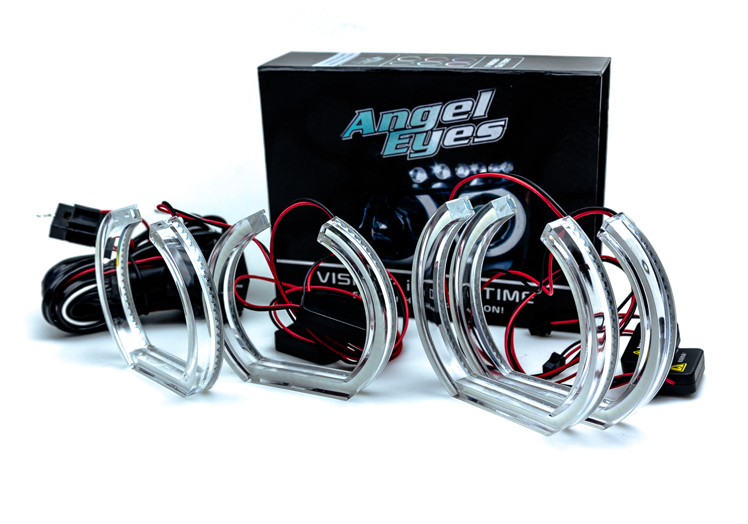 Світлодіодні кільця BMW E90 E92 2в1 денні ходові вогні підкови