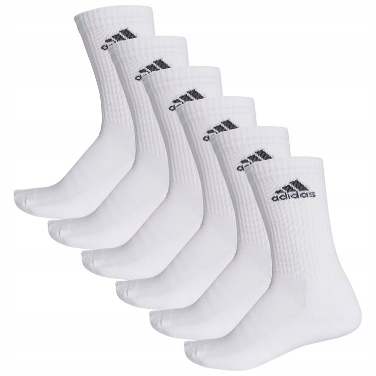 

Adidas Skarpety Długie Stripes r.35-38 Białe 6PAK