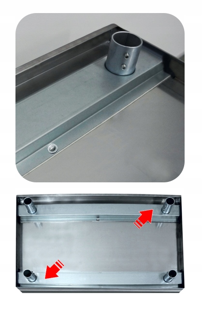 STÓŁ ROBOCZY 90cm BLAT ZE STALI KWASOODPORNEJ RANT Wysokość produktu 88 cm