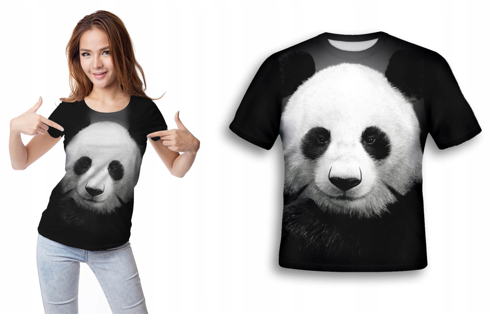 

Koszulka Fullprint T-shirt Miś Panda S Trwała Miła