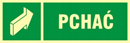 

Pchać znak 5x15 naklejka folia