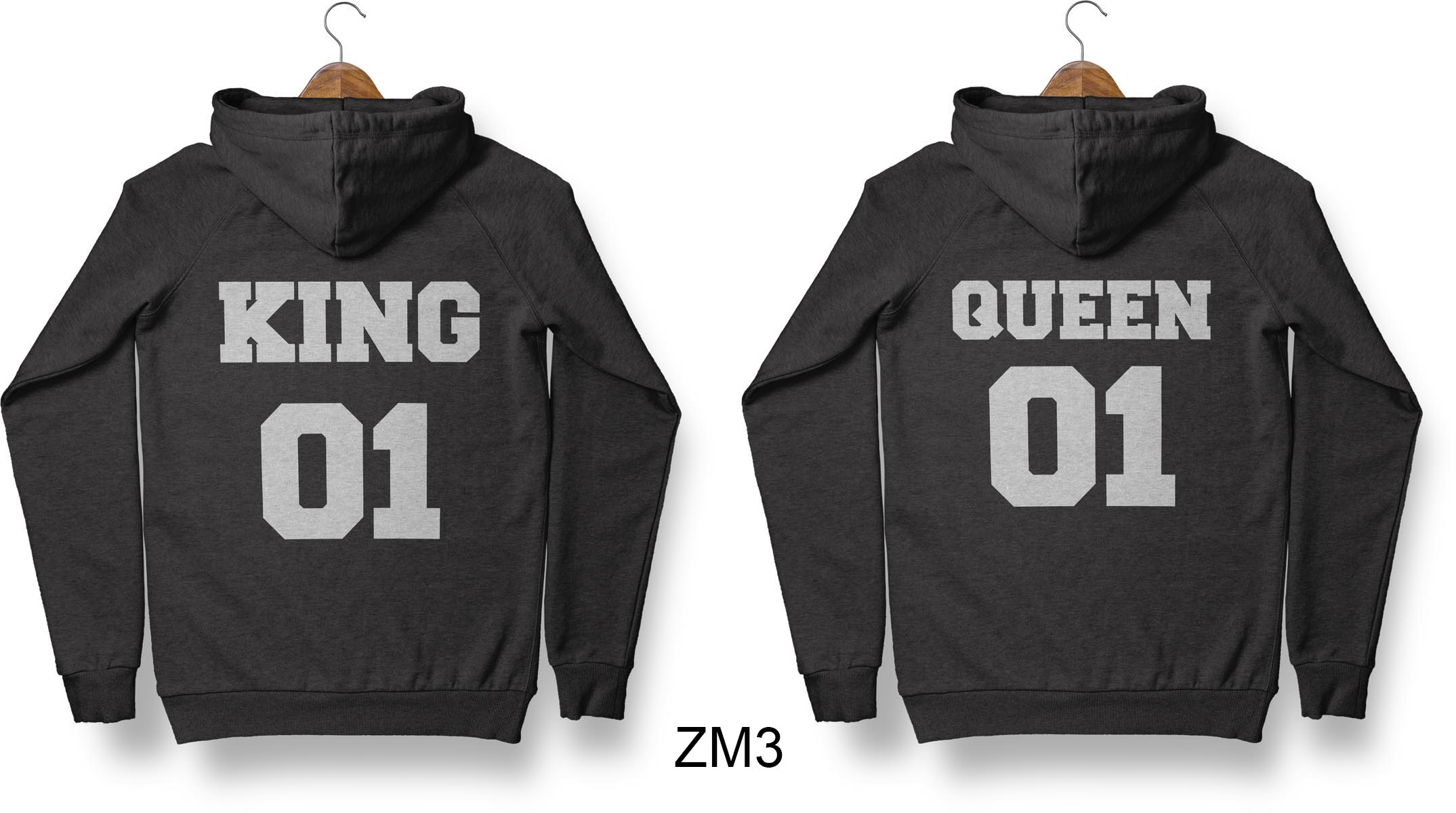 

Bluzy Dla Par Z Kapturem Walentynki King Queen L