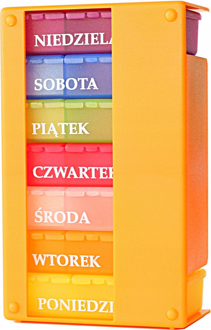 

Pojemnik pudełko kasetka na leki tabletki Atest