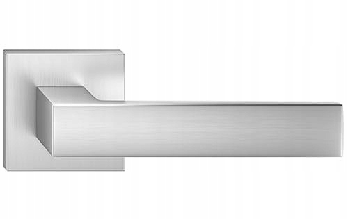 KLAMKA DO DRZWI CUBE CHROM MAT + ROZETY *PREMIUM* Marka Metal-Bud
