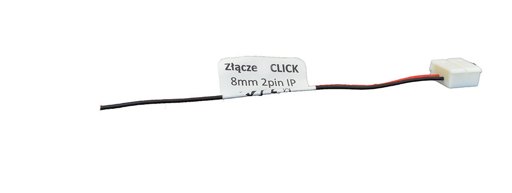 

Złączka Led pojedyńcza 2 pin 8mm IP65 przewód