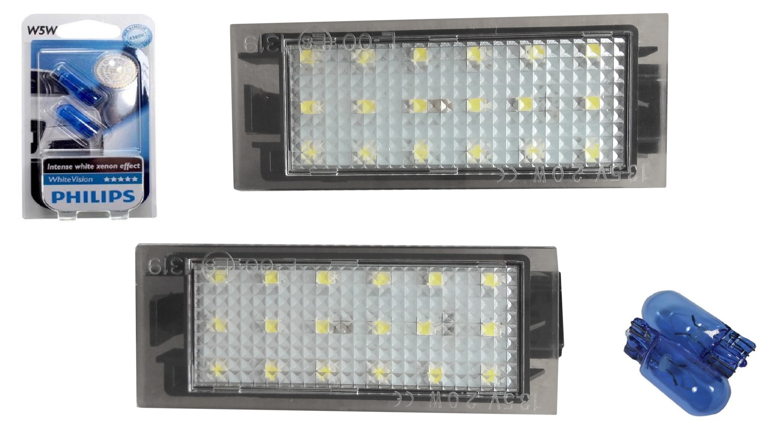 RENAULT MEGANE II ЛАМПЫ НОМЕРНОГО ЗНАКА LED +PHILIPS W5w