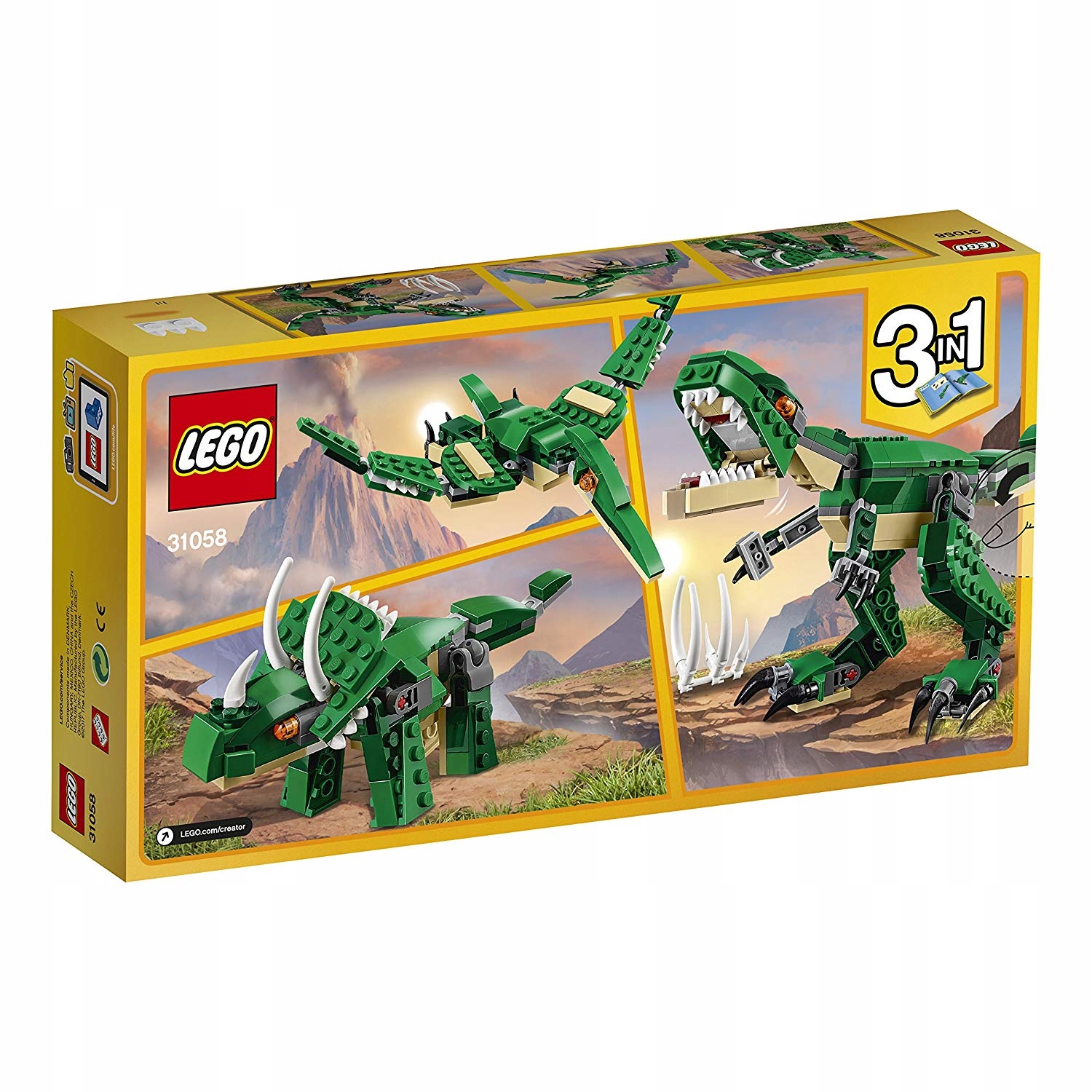 LEGO CREATOR 31058 POTĘŻNE DINOZAURY EAN (GTIN) 5702015867535