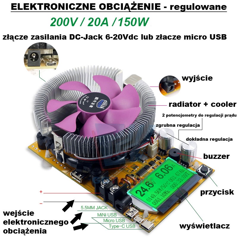 Elektroniczne obciążenie 200V 20A 150W_____BTE-551 Producent BTE