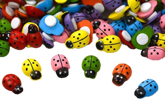 Biedronki Naklejane Kolorowe 24 Szt Biedronka 15MM
