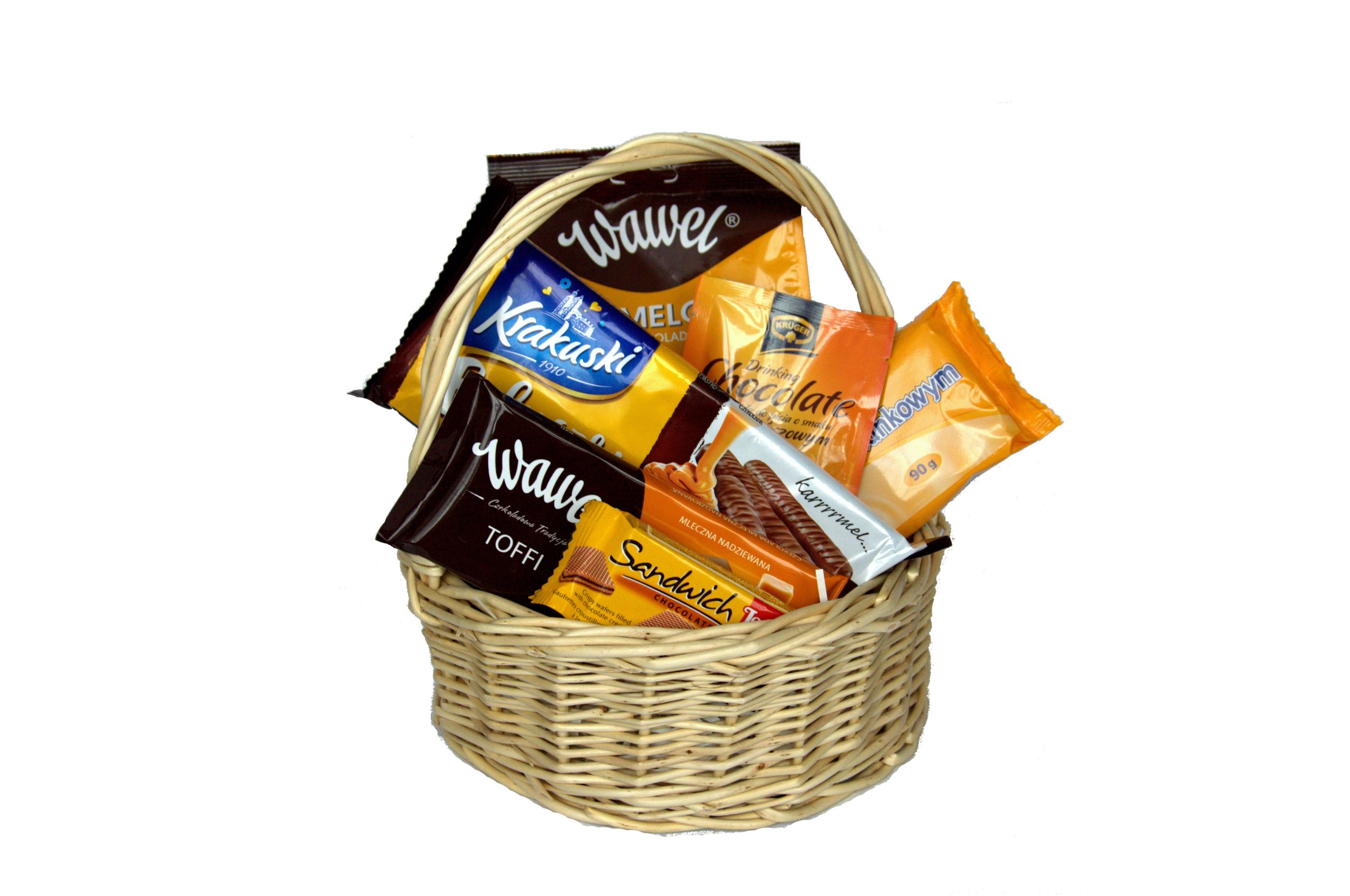 Idealny prezent, kosz upominkowy , kosz słodyczy