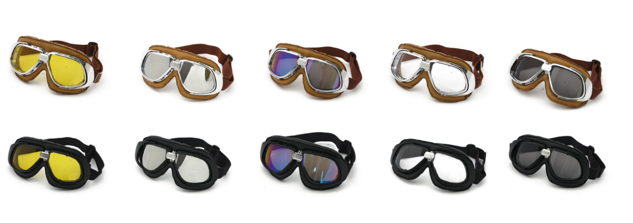 BANDIT GOGLE MOTOCYKLOWE CHROMOWANE SZKŁO LUSTRO Producent inny