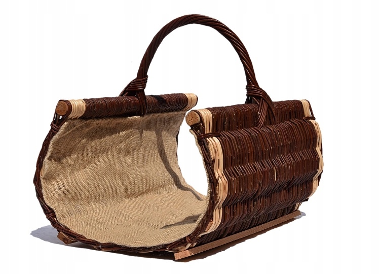 Proutěný koš na dřevo do krbu 60 cm Super!