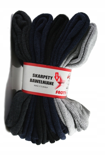 5 PAR skarpety FROTTE bawełniane rozm: 41-43