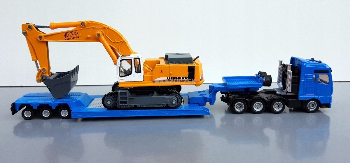 SIKU 1847 CIĘŻARÓWKA Z LAWETĄ + KOPARKA 1:87 Marka Siku