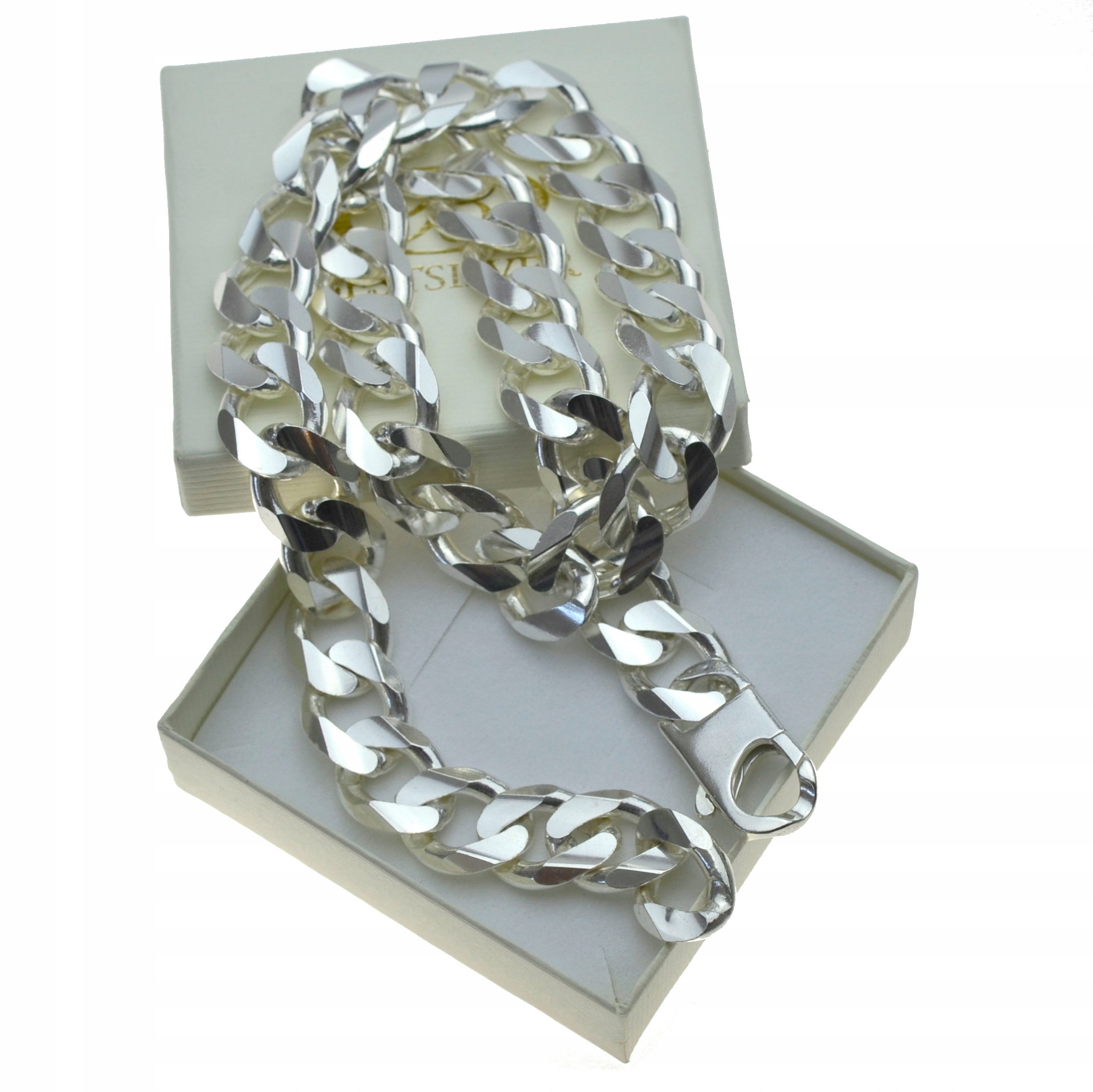 

Łańcuszek Srebrny Męski Pancerka 1,5CM 55cm Masywn