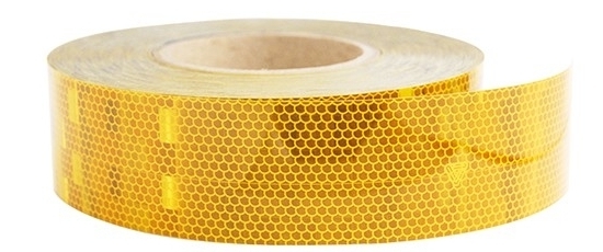 TAŚMA FOLIA ODBLASKOWA KONTUROWA OBRYSOWA ŻÓŁTA