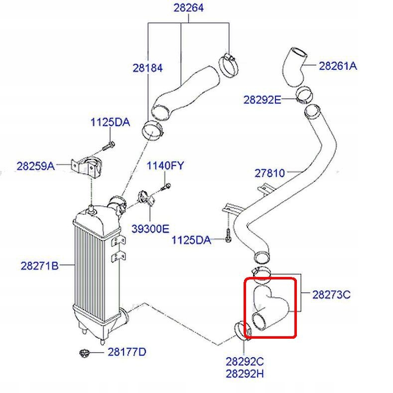 HYUNDAI i30 1,6 crdi PRZEWOD TURBO INTERKULERA Typ silnika Diesel