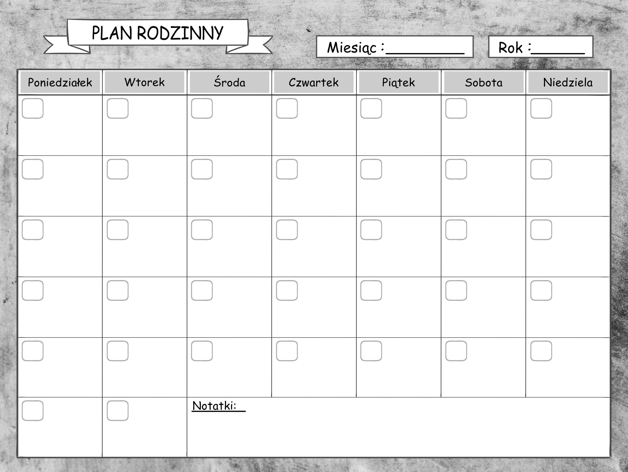 

Kalendarz Planer tablica magnetyczna na lodówkę