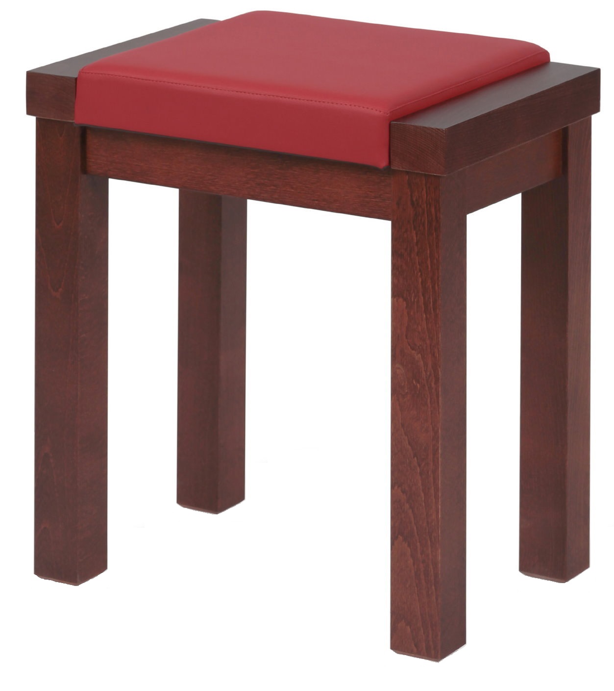 Taboret DREWNIANY LINEA stołek miękkie siedzisko Marka Meble Stelmach