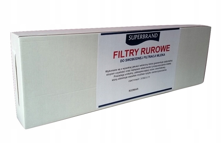 FILTRY RUROWE DO MLEKA SUPERBRAND 620/57mm 200szt