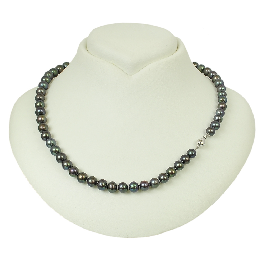 Zlatý Náhrdelník Z Pravých Tmavých Perel