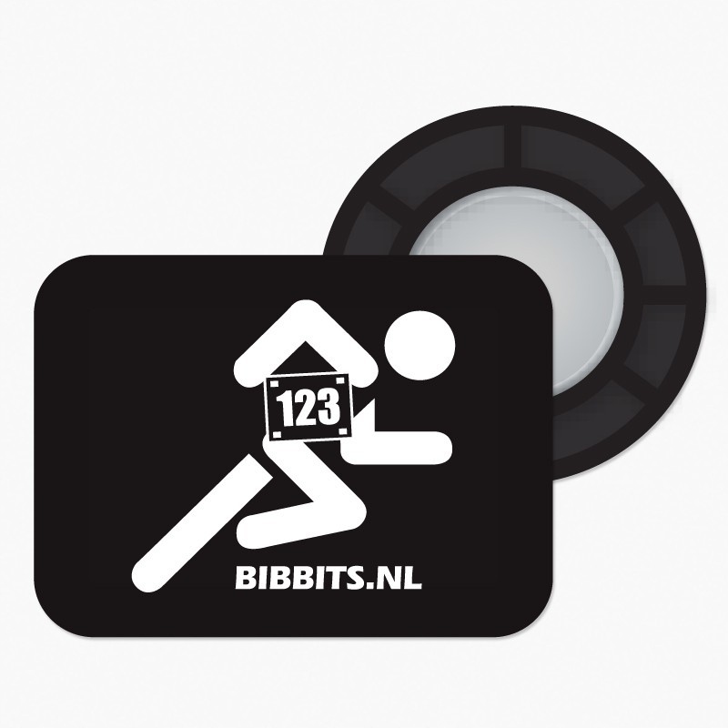 Магнит BibBits для стартового номера - черный бегунок
