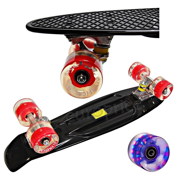 DESKOROLKA typu FISZK A ŚWIECĄCE KOŁA LED ABEC7 Średnica kół 60 mm