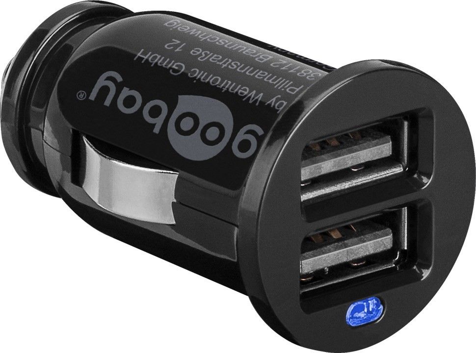 

Ładowarka Samochodowa Z Dwoma Portami Usb 2,1A