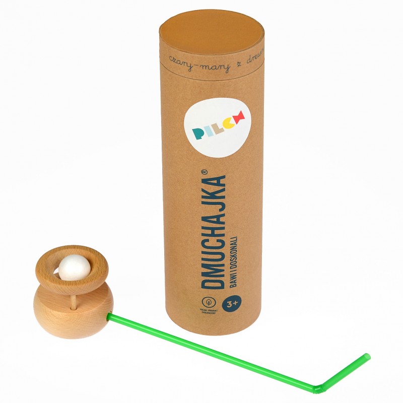 

Dmuchajka Pilch zabawka logopedyczna naturalna