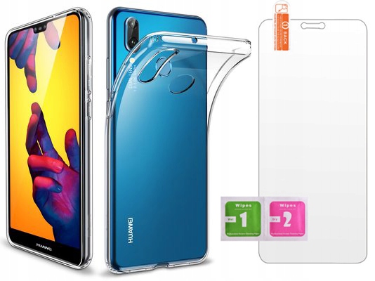 

Etui Clear Case Guma Szkło do Huawei P20 Lite