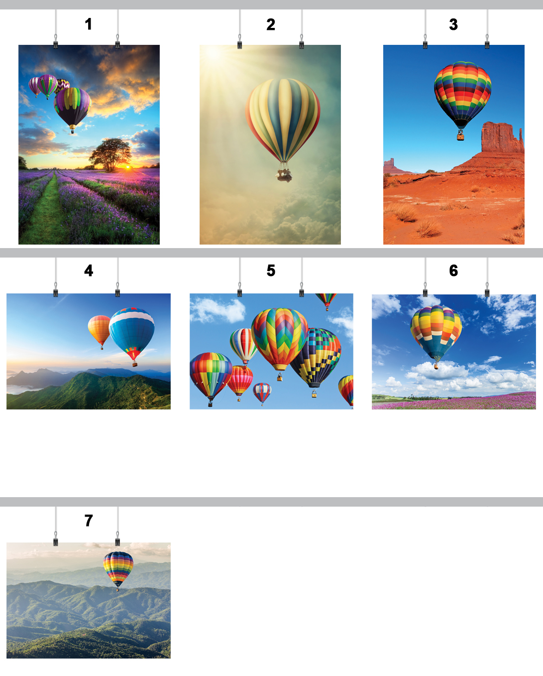 PLAKAT LATAJĄCY BALON 90x60 CM 7 WZORÓW MATOWY Marka inna