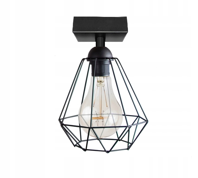 

Lampa Plafon Klosz Druciak Diament Loft Edison