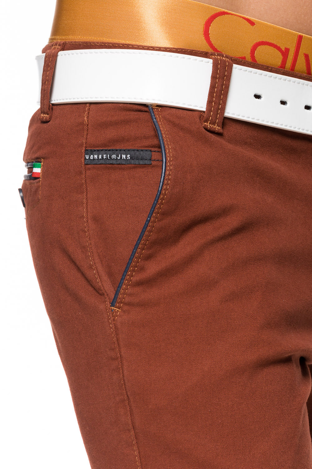 SPODNIE MĘSKIE CHINOSY VANKEL JEANS 002 - 96cm/L32 Materiał dominujący bawełna