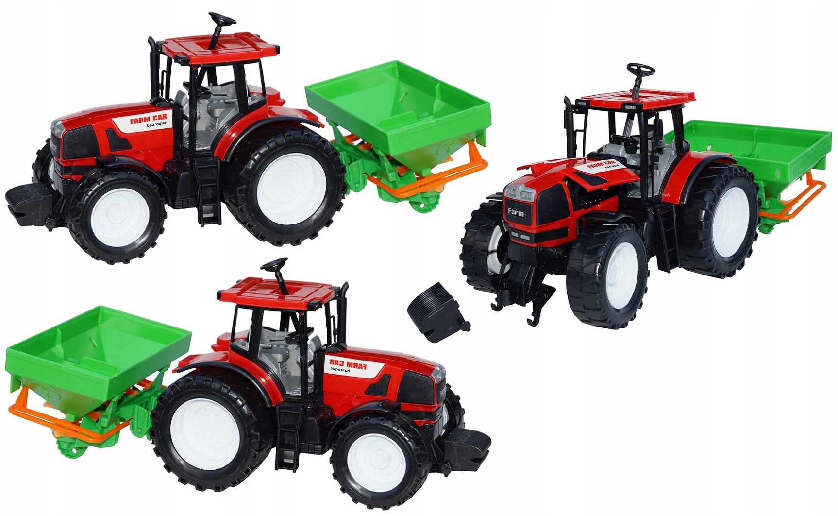 NOWY MODEL _ 53cm TRAKTOR + PRZYCZEPA OPRYSKIWACZ Materiał Plastik