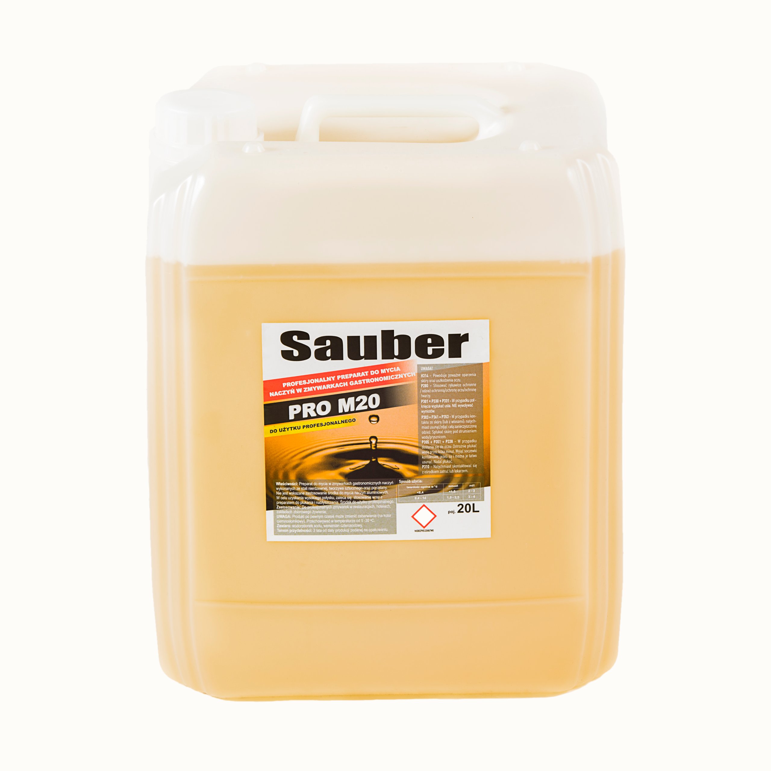 

Płyn myjący 20 L Sauber M20 do zmywarki b. mocny