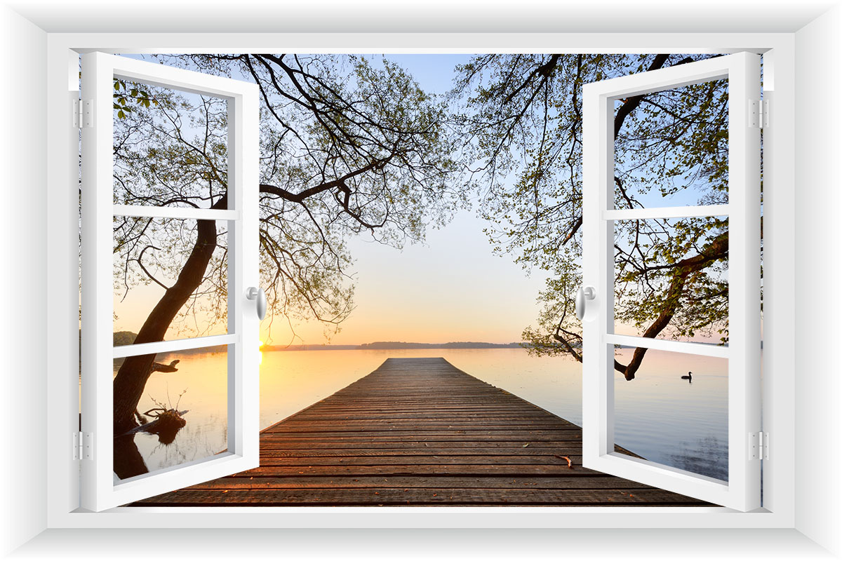 

Fototapeta Okno 3D Most Pomost Widok Ocean 195x130