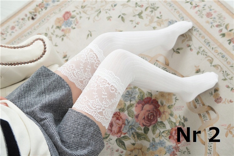 POŃCZOCHY SKARPETKI ZAKOLANÓWKI Szare Białe Różowe Rozmiar Uniwersalny