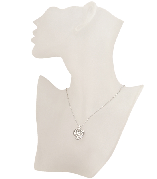 SREBRNY ROD. wisiorek SERCE + łańcuszek, NASZYJNIK Długość całkowita 50 cm