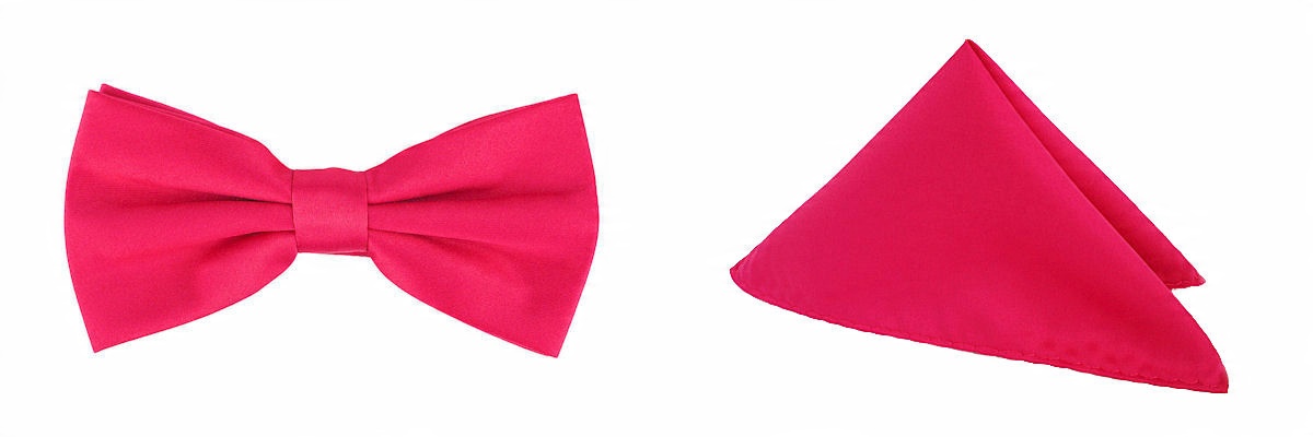 

Zestaw Męski Mucha + Poszetka - Amarantowa Magenta