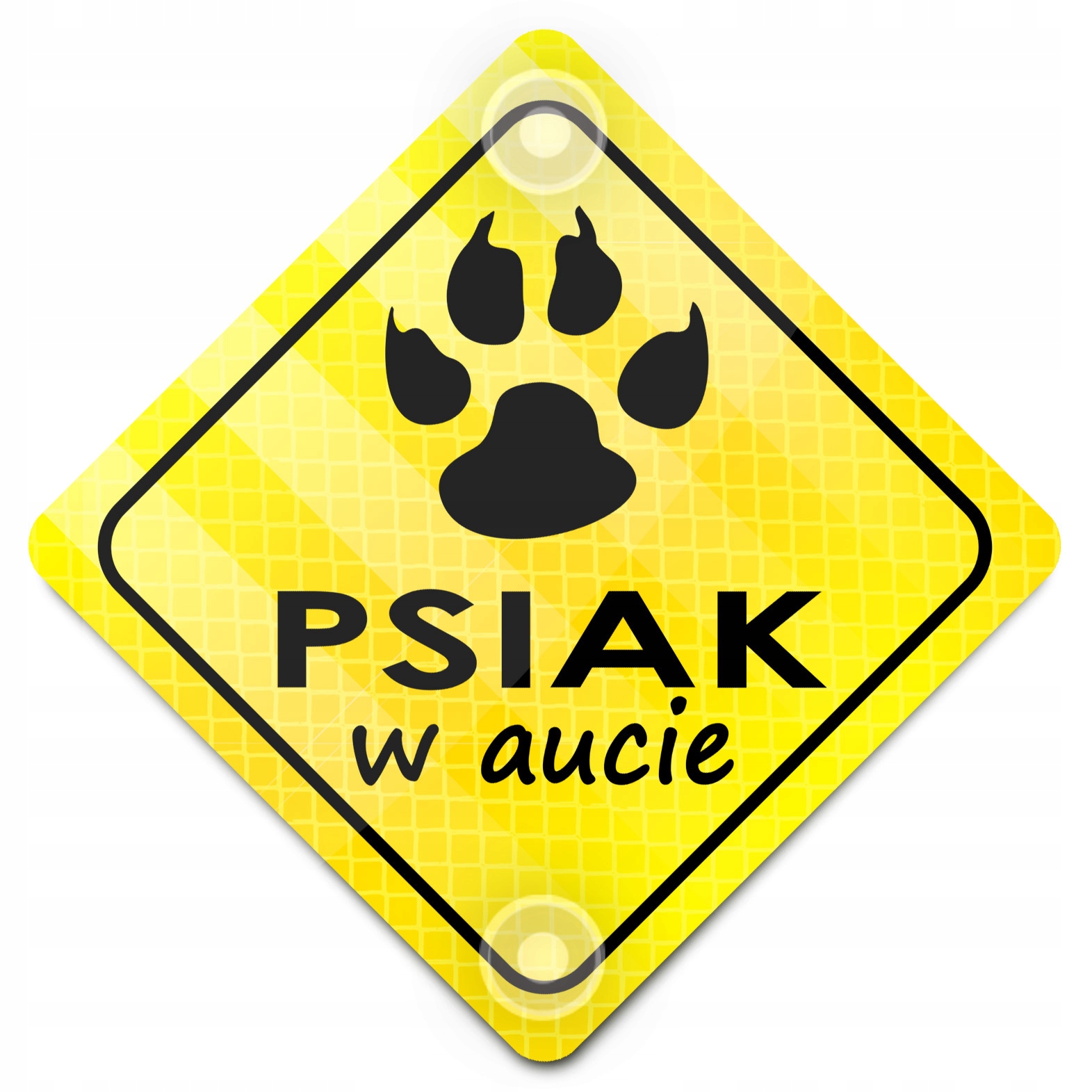 

Pies Psiak W Aucie Odblask Żółty Auto Przyssawki
